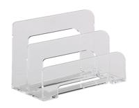 Alco AL-4466 Brievenstandaard Acryl 2-vaks Transparant 75x150x95mm - thumbnail