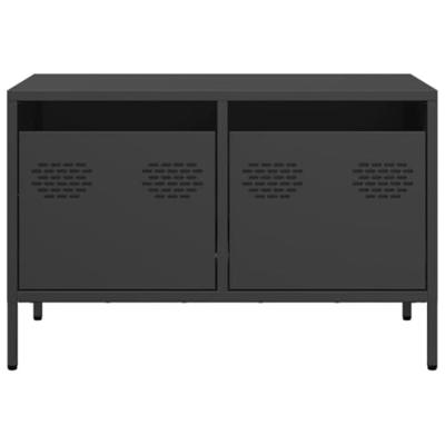 Tv-meubel 68x39x43,5 cm koudgewalst staal zwart