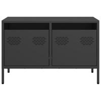 Tv-meubel 68x39x43,5 cm koudgewalst staal zwart - thumbnail
