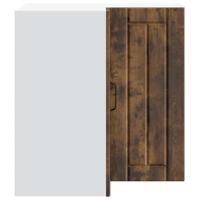 Keukenwandhoekkast Lucca bewerkt hout gerookt eikenkleurig - thumbnail