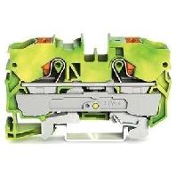 WAGO 2210-1207 Aardingsklem 10 mm Push-In-klem Groen, Geel 25 stuk(s) - thumbnail