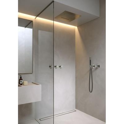 Hoofddouche Hotbath Mate Inbouw Met Cascade 38x38 cm Geborsteld Nikkel