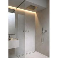 Hoofddouche Hotbath Mate Inbouw Met Cascade 38x38 cm Geborsteld Nikkel - thumbnail