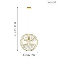 Hanglamp Okinzuri goud - thumbnail