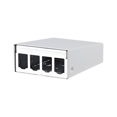Metz Connect 130861-0402-E 4 poorten Netwerkpatchpaneel Zonder connectoren 1 HE Wit Niet ingericht