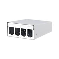 Metz Connect 130861-0402-E 4 poorten Netwerkpatchpaneel Zonder connectoren 1 HE Wit Niet ingericht - thumbnail