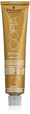 Schwarzkopf - Igora Absolutes Permanent Color Creme 7-50 Blond moyen doré naturel 60 ml - thumbnail
