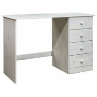 vidaXL Bureau met 4 lades 110x50x74 cm massief grenenhout - thumbnail