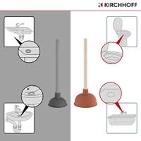 Kirchhoff Uitloopreiniger met houten handvat, Ø 140 mm - 99908200 - thumbnail