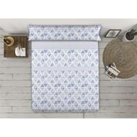 Set beddengoed Happy Home TRIANGLES AH Blauw Bed van 150 - thumbnail