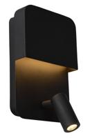 Lucide BOXER - Bedlamp / Wandlamp - LED - 3000K - Met USB oplaadpunt - Zwart - thumbnail