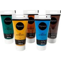 Creativ Company Pigment art acrylverf natuurlijke kleuren, 5x75ml - thumbnail