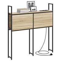 Opberghoofdbord met hoofdeinde met opslag Sonoma eiken 90 cm Bewerkt hout - thumbnail