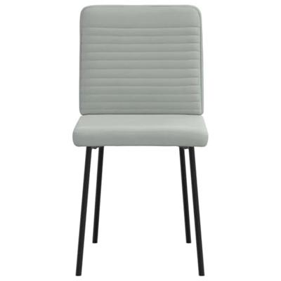 Eetkamerstoelen 6 st fluweel lichtgrijs