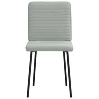 Eetkamerstoelen 6 st fluweel lichtgrijs - thumbnail