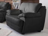 Zetel NEBRASKA 1 plaats eco-leder zwart - thumbnail