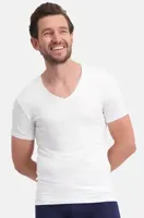 2-pak heren T-shirts V-hals - slim fit - Vigo - Strakke Bamboe heren ondershirts - thumbnail