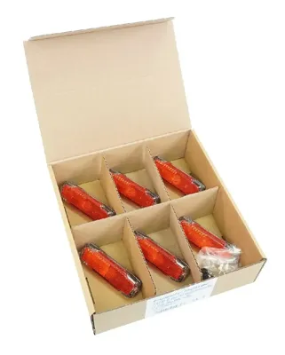 Busch & Muller Busch & müller dynamo tail light toplight 2c plus (workshop packaging with 6 pieces) red/clear
