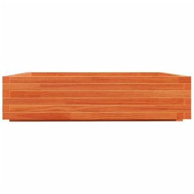 Plantenbak 100x100x26,5 cm massief grenenhout wasbruin