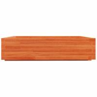 Plantenbak 100x100x26,5 cm massief grenenhout wasbruin - thumbnail