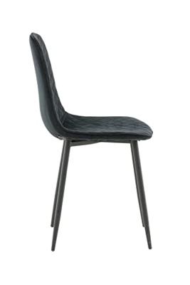 Nohr Eetkamerstoel 'Austina' Velvet, kleur Zwart