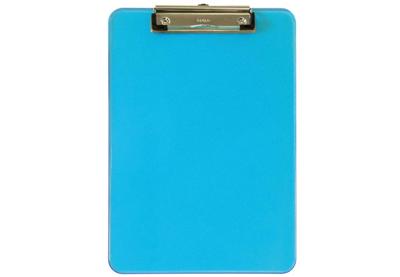 MAUL klemplaat Neon hard kunststof A4 staand blauw transparant