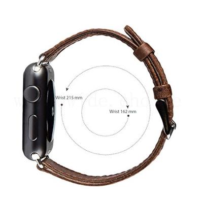 Retro leren bandje - Lichtbruin - Geschikt voor Apple Watch 44mm / 45mm / 46mm / 49mm