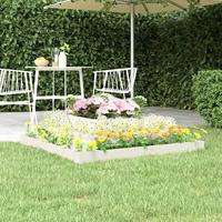 VidaXL Plantenbak 110x110x27 cm massief grenenhout wit - thumbnail