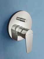 Inbouw Douchemengkraan Hotbath Gringo 1-hendel Automatische Omstelinrichting Chroom - thumbnail