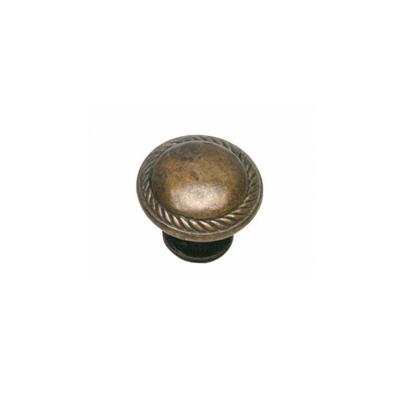 Knop rond/kabel 30mm antiek