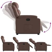 Sta-op-fauteuil verstelbaar kunstleer bruin - thumbnail