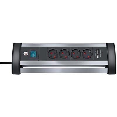Brennenstuhl Alu-Office-Line 4-voudig USB