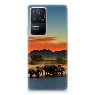 Xiaomi Poco F4 | TPU Hoesje | Olifanten Xiaomi Poco F4 | TPU Hoesje | Olifanten