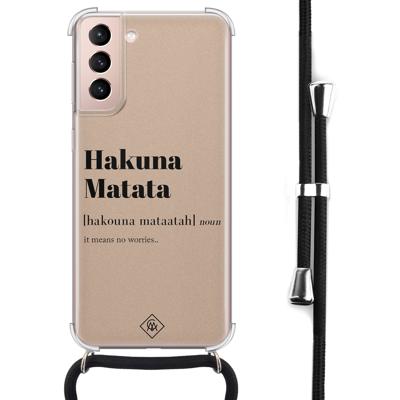 Samsung Galaxy S21 hoesje met koord - Hakuna matata