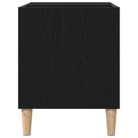 Platenkast met plank Zwart eiken 84.5 x 38 x 48 cm Bewerkt hout - thumbnail