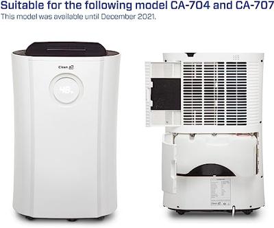 Clean Air Optima Optima Vervangilter CA704/CA707 Actief koolstof Koolstoffilter Zwart