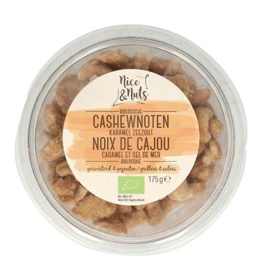 Nice & Nuts Cashewnoten karamel zeezout geroosterd bio 175 Gram