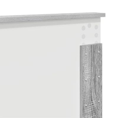 Bedframe met hoofdeinde Grijs Sonoma 180 x 200 cm Bewerkt hout