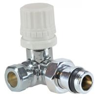 Riko luxe therm. ventiel 1/2&apos;&apos;x15 (M22) knel haaks rechts chroom - thumbnail