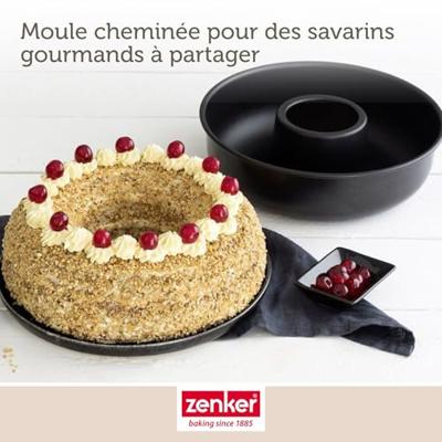 Set cakevormen en savarinvormen - ZENKER - Zwart Metallic - 30,5 x 11,5 cm en 28 cm