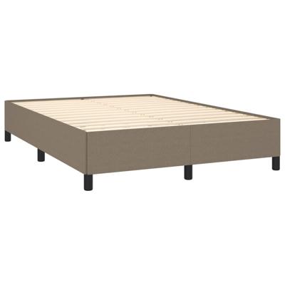 Boxspring met matras stof taupe 140x190 cm