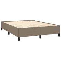 Boxspring met matras stof taupe 140x190 cm - thumbnail