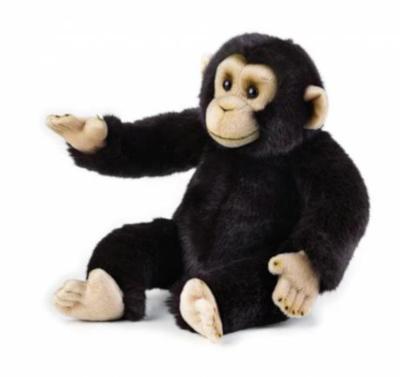 National Geographic knuffel chimpansee junior 30 cm pluche zwart