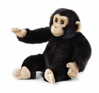 National Geographic knuffel chimpansee junior 30 cm pluche zwart - thumbnail