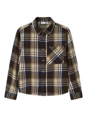 Name it winter t-shirt jongens - bruin - regular fit - NkmNoland