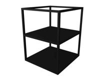 Hoge Kast INK 400x450x520 mm Mat zwart 1901293 - thumbnail