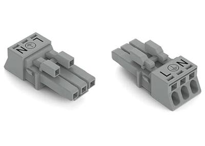 WAGO 890-243/060-000 Netstekker 890 Bus Totaal aantal polen: 3 16 A Grijs 50 stuk(s)