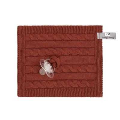 Baby's Only speendoekje Cable Classic Brique Baby's Only speendoekje Cable Classic Brique