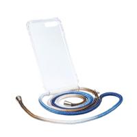 Chic.Mic telefoonkoord+hoesje Axento Iphone 7/8 blauw/bruin - thumbnail