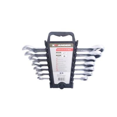 XHANDER Ringratelsteeksleutelset 7-delig - 8 tot 19 mm